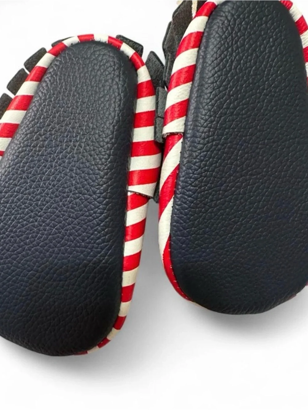 Star-Spangled Baby Moccasins - Red, White & Black